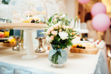 table set for wedding or another catered event