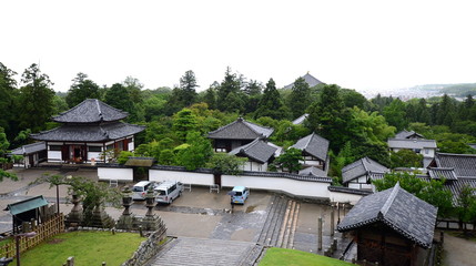 View on one of the temples in Nara, Japan.