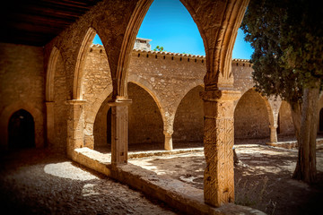 Fototapeta na wymiar Archway of Ayia Napa Monastery, Cyprus
