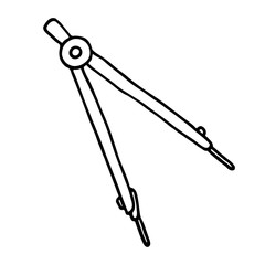 Compasses icon. Outlined