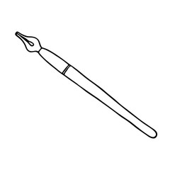 Fountain pen icon. Outlined