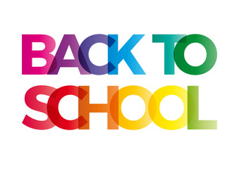 Vector colorful text back to school