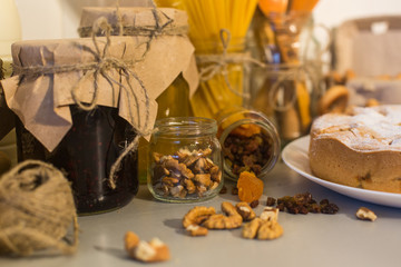 products for baking in the kitchen