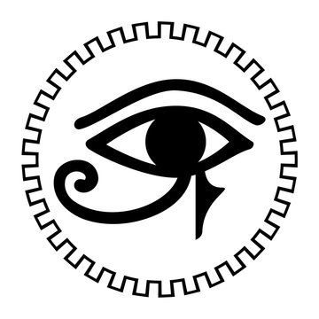 The Eye of Horus (Eye of Ra, Wadjet) believed by ancient Egyptians to have healing and protective powers.