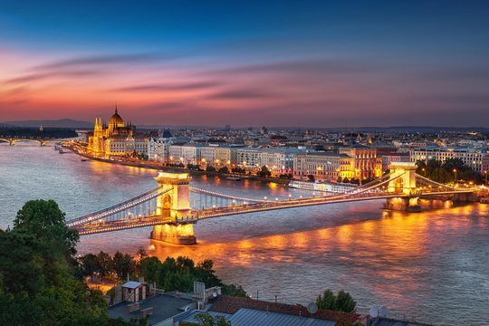 Budapest Hungary City At Night