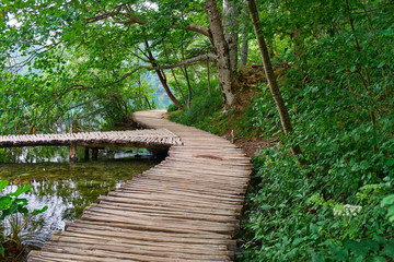 Wooden Trail in Plitvice, Croatia