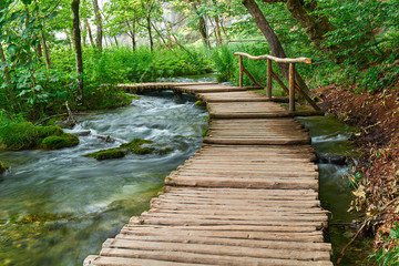 Wooden Trail in Plitvice, Croatia