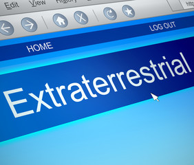 Extraterrestrial information concept.