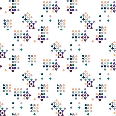Fototapeta na wymiar Molecules seamless pattern for fabric, paper and web design