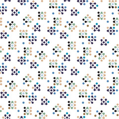 Molecules seamless pattern for fabric, paper and web design