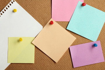 colorful stickers with needles on napkin