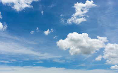 Clear blue sky with white cloud