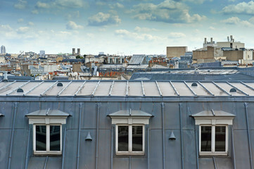 paris roofs from above