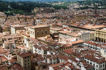 Fototapeta na wymiar View to Church Orsanmichele in Florence Italy