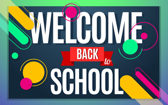 welcome back to school vector banner
