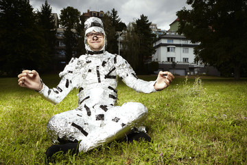 Crazy man afraid of conspiracy and extra terrestrial aliens