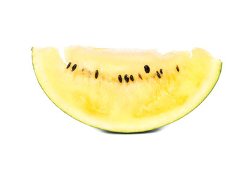 Slice yellow watermelon