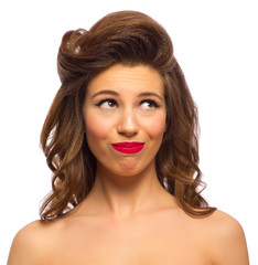 Fototapeta premium Pinup portrait of young girl