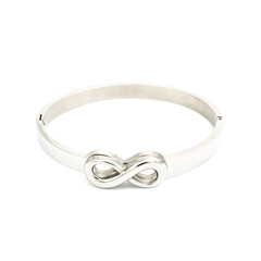 Fashion silver bracelet isolated on white