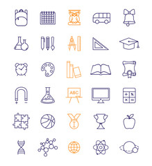 Outline icon collection - School education
