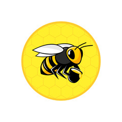 Obraz premium Bee honeycomb icon