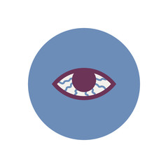 stylish icon in color circle vision problems 