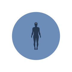 stylish icon in color circle body stroke