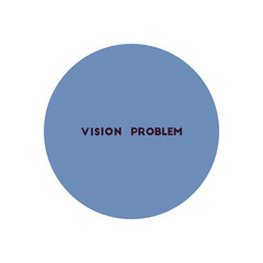 stylish icon in color circle vision problems 