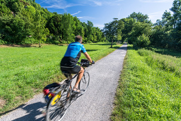 Radfahrer Weg Sommer Tour