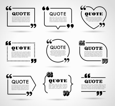 Vector Labels set for Text Quotes