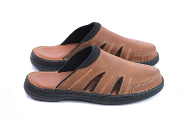 Brown leather sandal