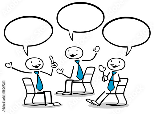 &quot;Gruppe Geschäftsleute reden mit Sprechblase&quot; Stockfotos