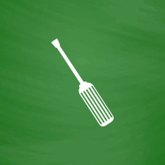 screwdriver icon, sign and button