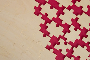 puzzle background on red