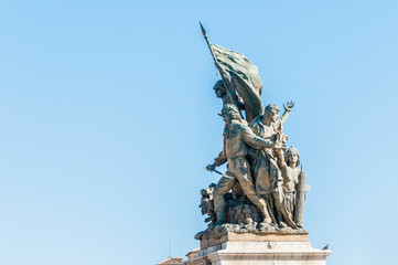 Obraz premium National Monument to Victor Emmanuel in Rome, Italy.