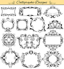 Elegant calligraphy design elements for designing