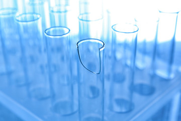 Test tubes, blue toned