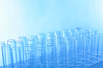 Test tubes, blue toned