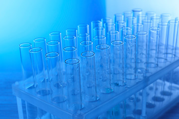 Test tubes, blue toned