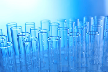 Test tubes, blue toned