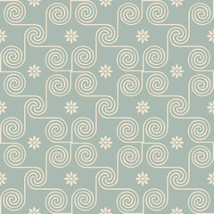 Antique seamless background 506 vintage golden spiral cross flower