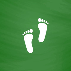 Plakat footprint - vector icon