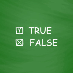 Obraz premium True and False icon