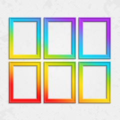 Set of frames rainbow