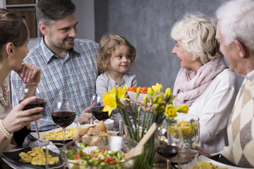 Three generations at the table