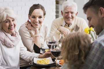 Attention focused on the beloved child