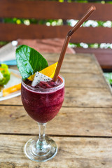 mulberry juice on the table