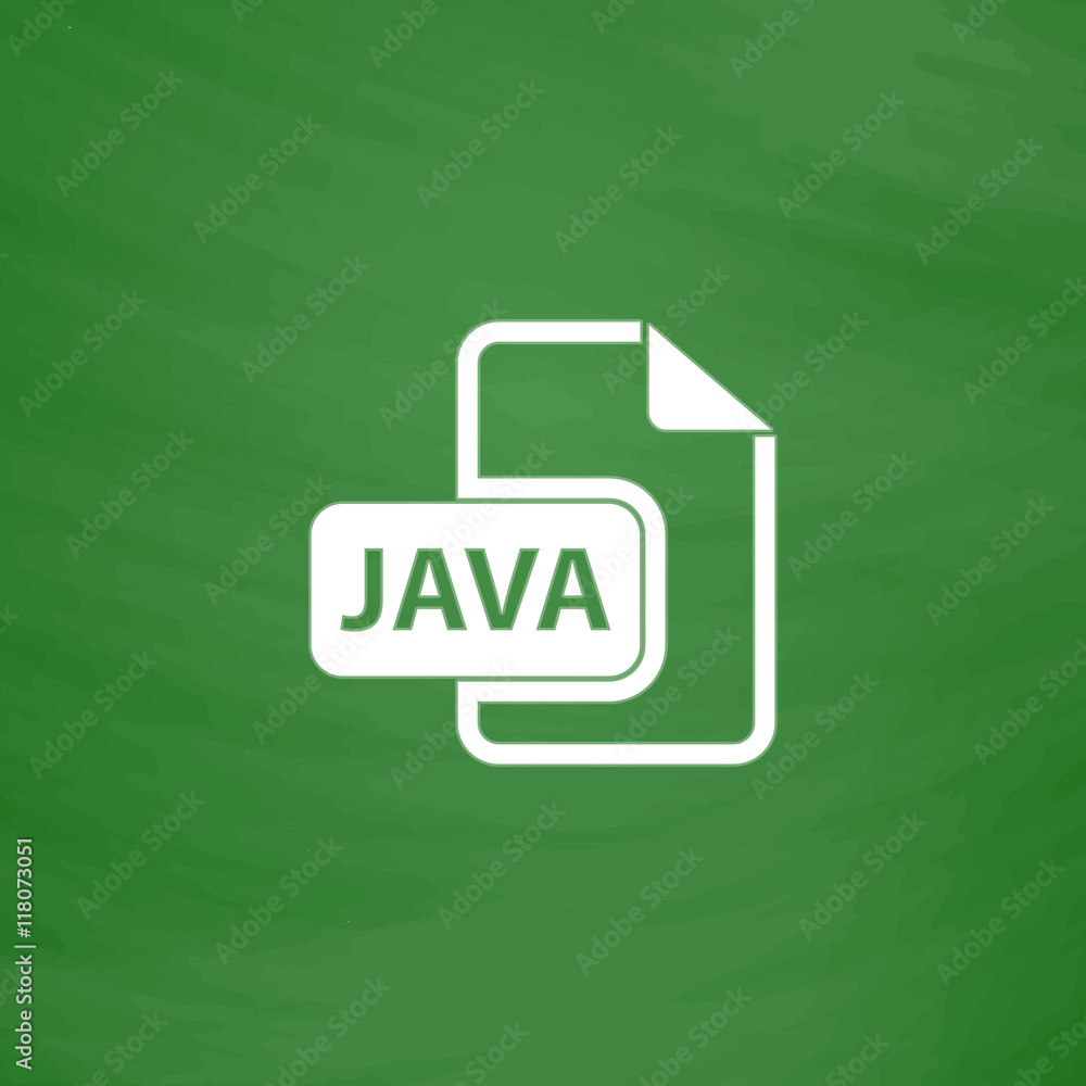 Poster java development file format flat icon