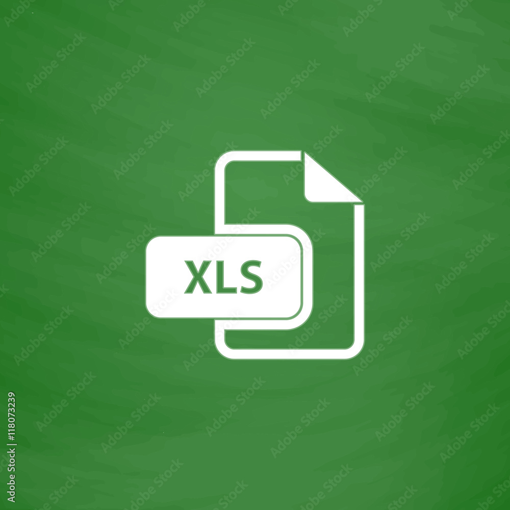 Poster xls extension text file type icon