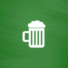 Beer mug flat icon